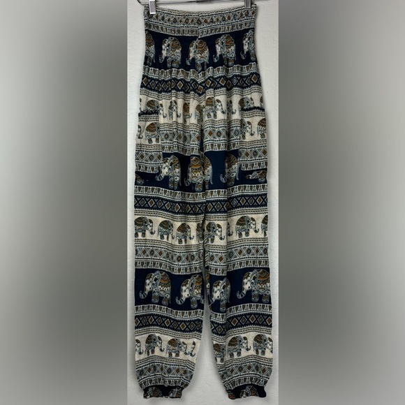 The Elephant Pants Harem Hippie Pockets High Waist Boho M Green 0657 - Picture 2 of 9